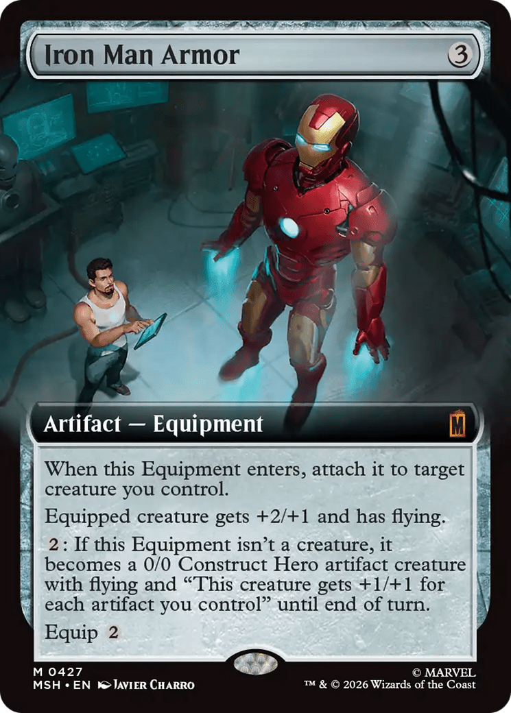 Iron Man Armor (Extended Art) [Marvel Super Heroes] MTG Single Magic: The Gathering  | Multizone: Comics And Games