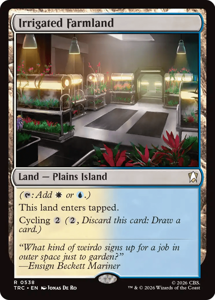 Irrigated Farmland (Surge Foil) [Star Trek Commander] MTG Single Magic: The Gathering  | Multizone: Comics And Games