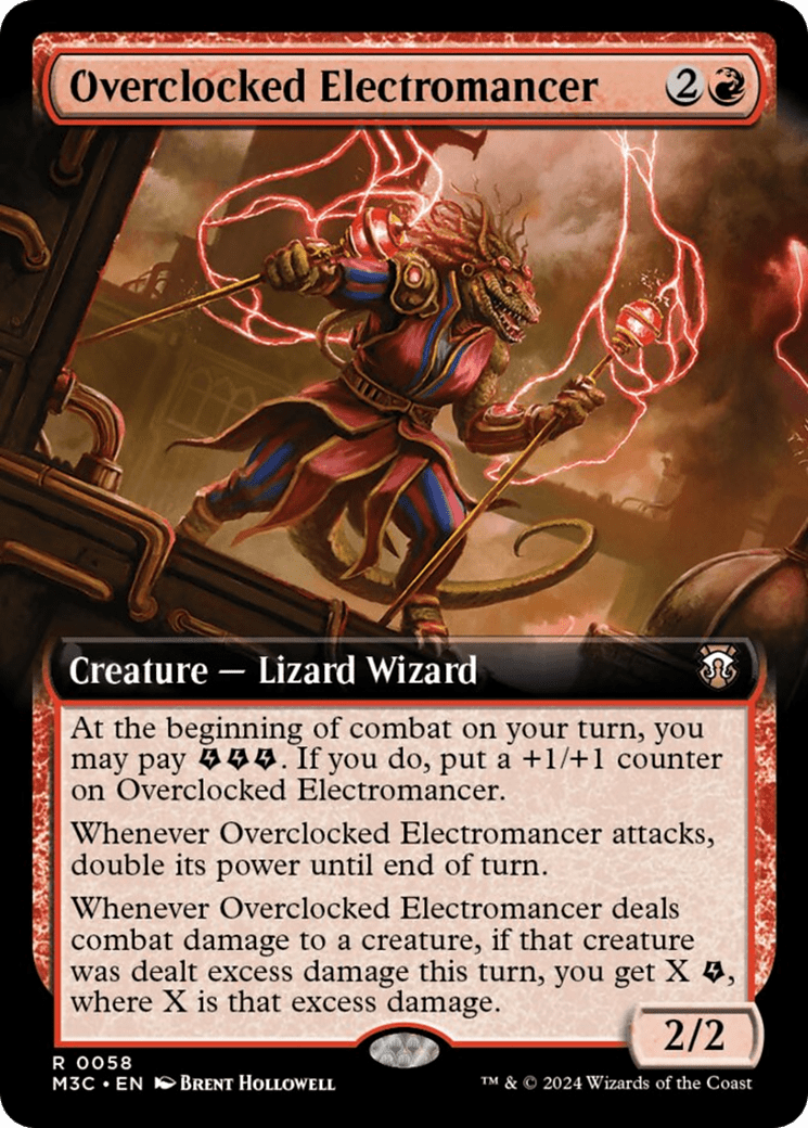 Overclocked Electromancer (Extended Art) [Modern Horizons 3 Commander] MTG Single Magic: The Gathering  | Multizone: Comics And Games