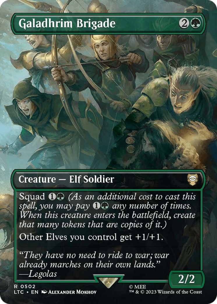 Galadhrim Brigade (Borderless) [The Lord of the Rings: Tales of Middle-Earth Commander] MTG Single Magic: The Gathering  | Multizone: Comics And Games
