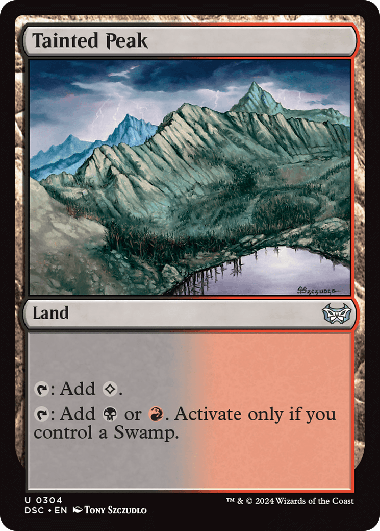 Tainted Peak [Duskmourn: House of Horror Commander] MTG Single Magic: The Gathering  | Multizone: Comics And Games