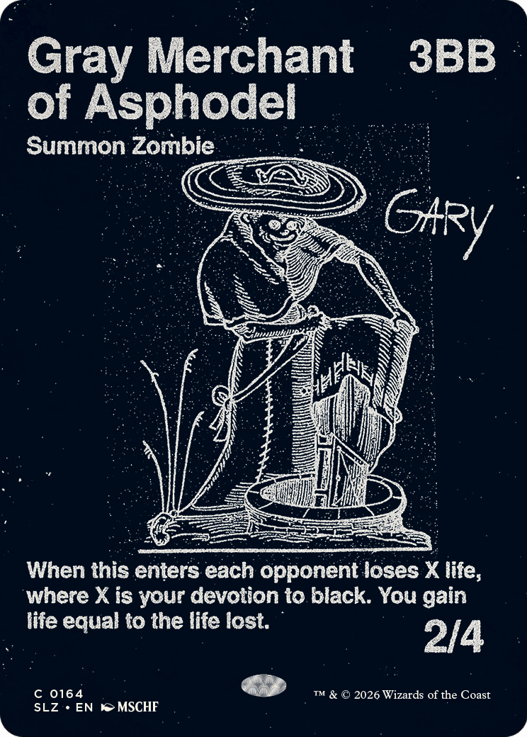 Gray Merchant of Asphodel (0164) [Secret Lair x MSCHF: The Zeta Set] MTG Single Magic: The Gathering  | Multizone: Comics And Games