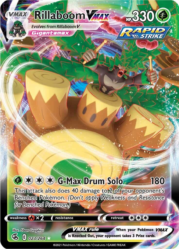 Rillaboom VMAX (023/264) [Sword & Shield: Fusion Strike] Pokemon Single Pokémon  | Multizone: Comics And Games