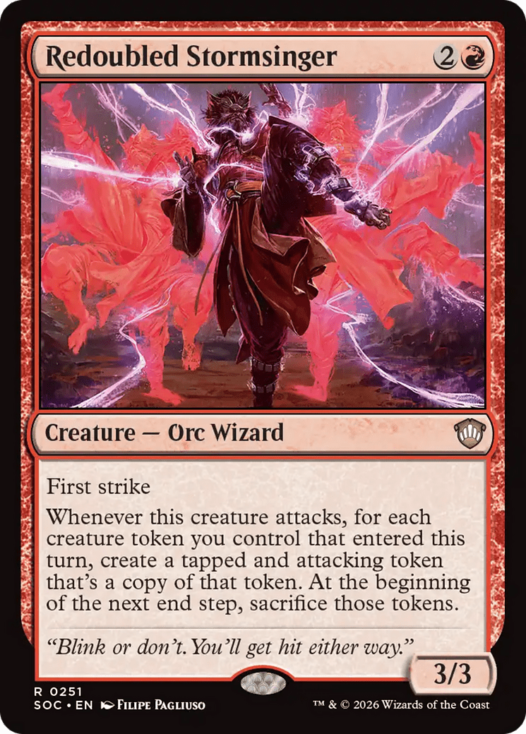 Redoubled Stormsinger [Secrets of Strixhaven Commander] MTG Single Magic: The Gathering  | Multizone: Comics And Games