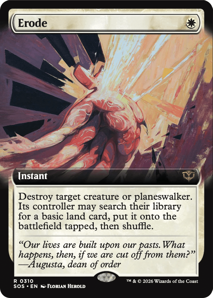 Erode (Extended Art) [Secrets of Strixhaven] MTG Single Magic: The Gathering  | Multizone: Comics And Games