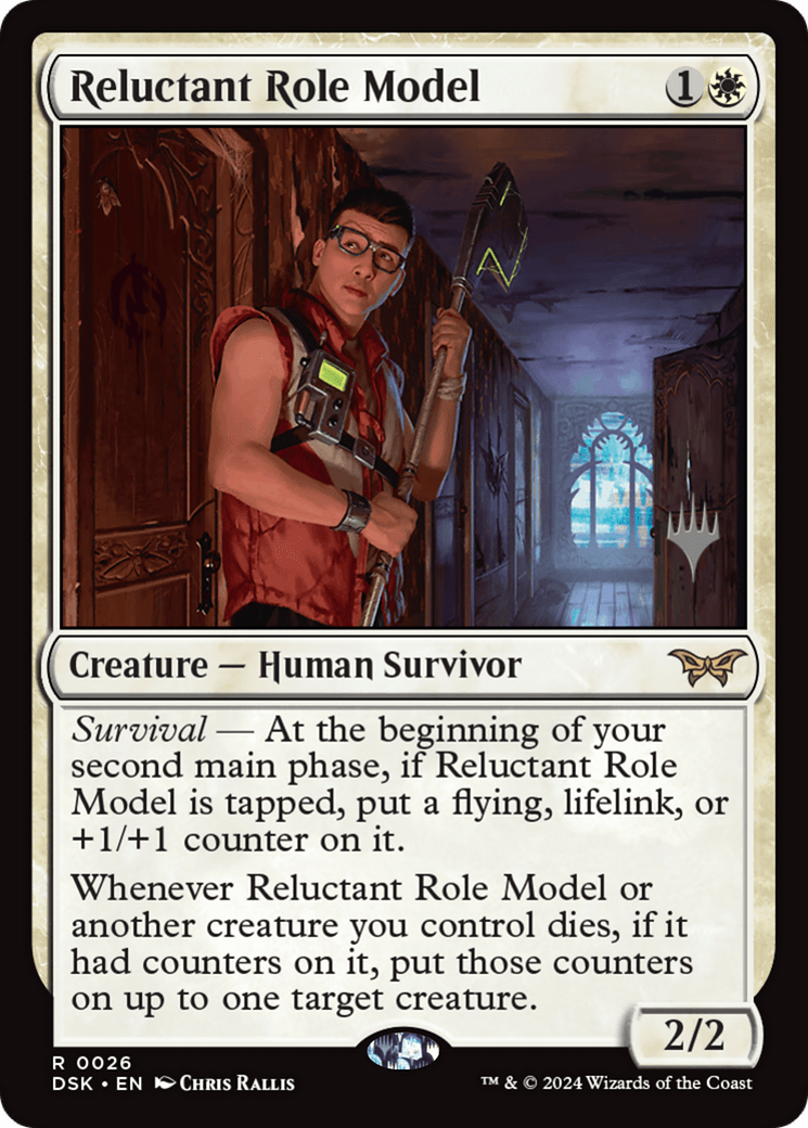 Reluctant Role Model (Promo Pack) [Duskmourn: House of Horror Promos] MTG Single Magic: The Gathering  | Multizone: Comics And Games