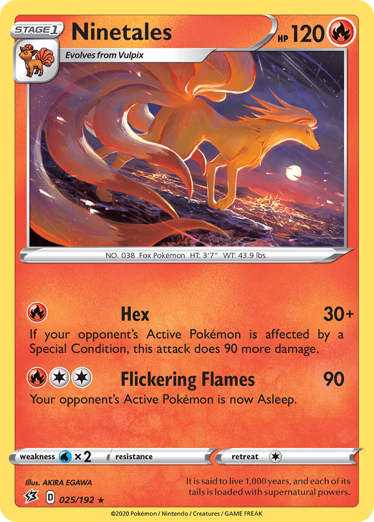 Ninetales (025/192) [Sword & Shield: Rebel Clash] Pokemon Single Pokémon  | Multizone: Comics And Games