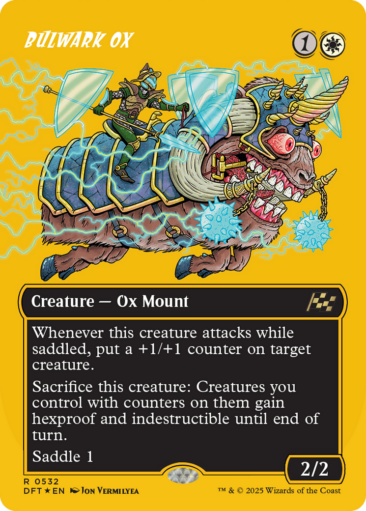 Bulwark Ox (Borderless) (First-Place Foil) [Aetherdrift] MTG Single Magic: The Gathering  | Multizone: Comics And Games