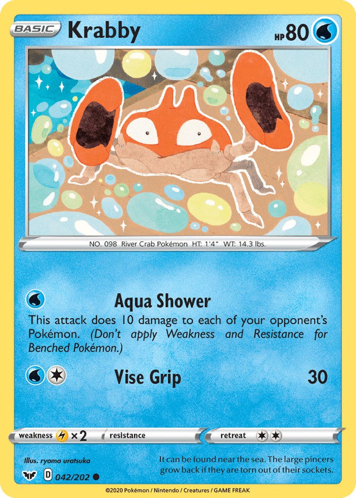 Krabby (042/202) [Sword & Shield: Base Set] Pokemon Single Pokémon  | Multizone: Comics And Games