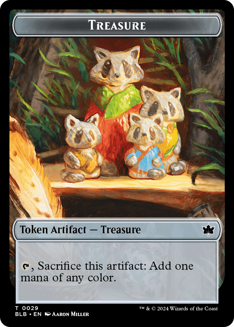 Rabbit // Treasure Double-Sided Token [Bloomburrow Tokens] MTG Single Magic: The Gathering  | Multizone: Comics And Games