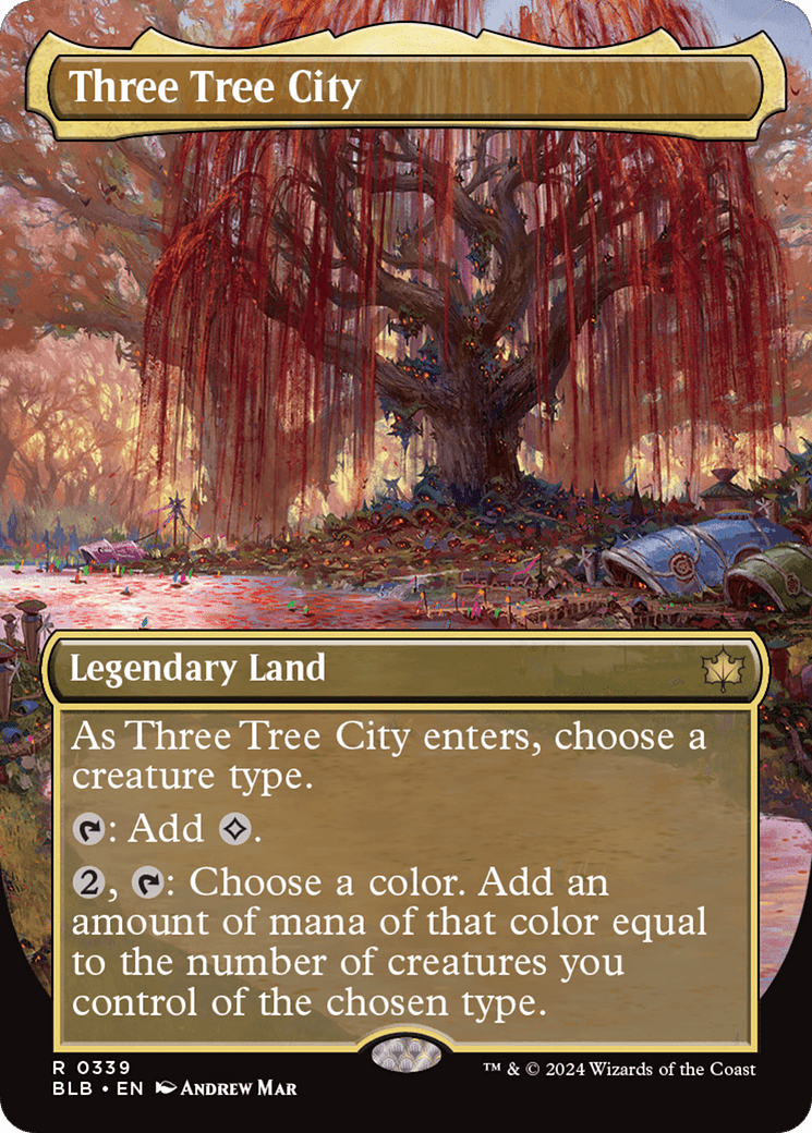 Three Tree City (Borderless) (0339) [Bloomburrow] MTG Single Magic: The Gathering  | Multizone: Comics And Games