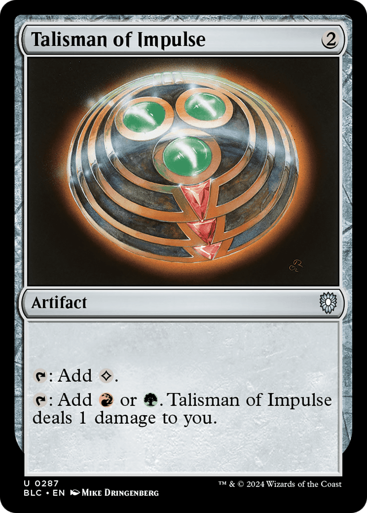 Talisman of Impulse [Bloomburrow Commander] MTG Single Magic: The Gathering  | Multizone: Comics And Games