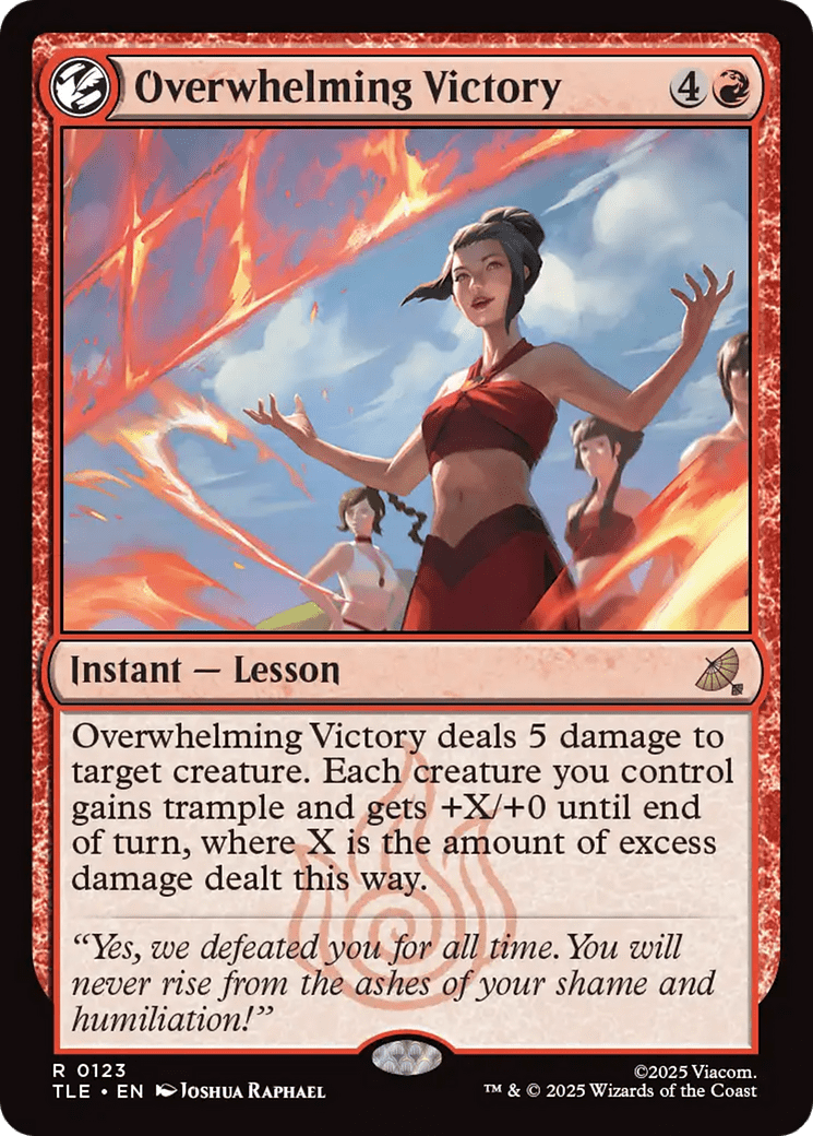 Overwhelming Victory [Avatar: The Last Airbender: Eternal-Legal] MTG Single Magic: The Gathering  | Multizone: Comics And Games