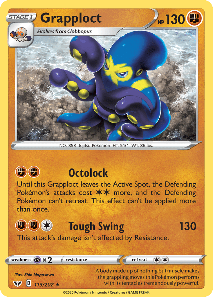 Grapploct (113/202) [Sword & Shield: Base Set] Pokemon Single Pokémon  | Multizone: Comics And Games