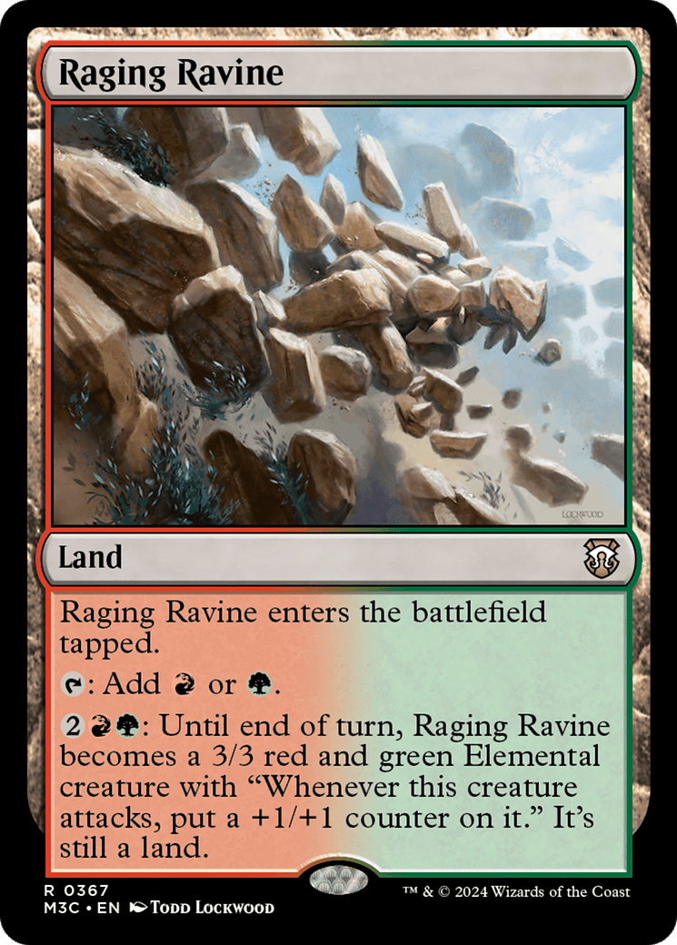 Raging Ravine (Ripple Foil) [Modern Horizons 3 Commander] MTG Single Magic: The Gathering  | Multizone: Comics And Games