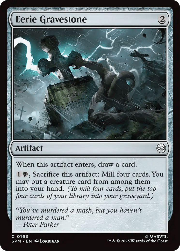Eerie Gravestone [Marvel's Spider-Man] MTG Single Magic: The Gathering  | Multizone: Comics And Games