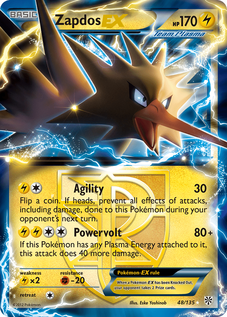 Zapdos EX (48/135) [Black & White: Plasma Storm] Pokemon Single Pokémon  | Multizone: Comics And Games