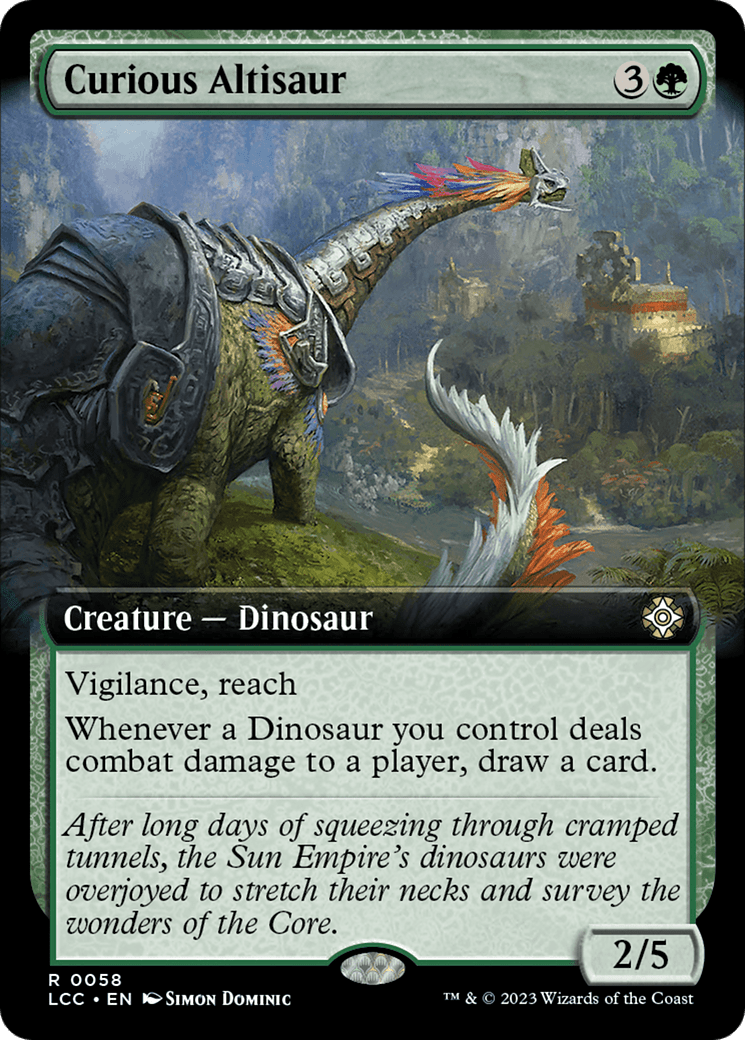 Curious Altisaur (Extended Art) [The Lost Caverns of Ixalan Commander] MTG Single Magic: The Gathering  | Multizone: Comics And Games
