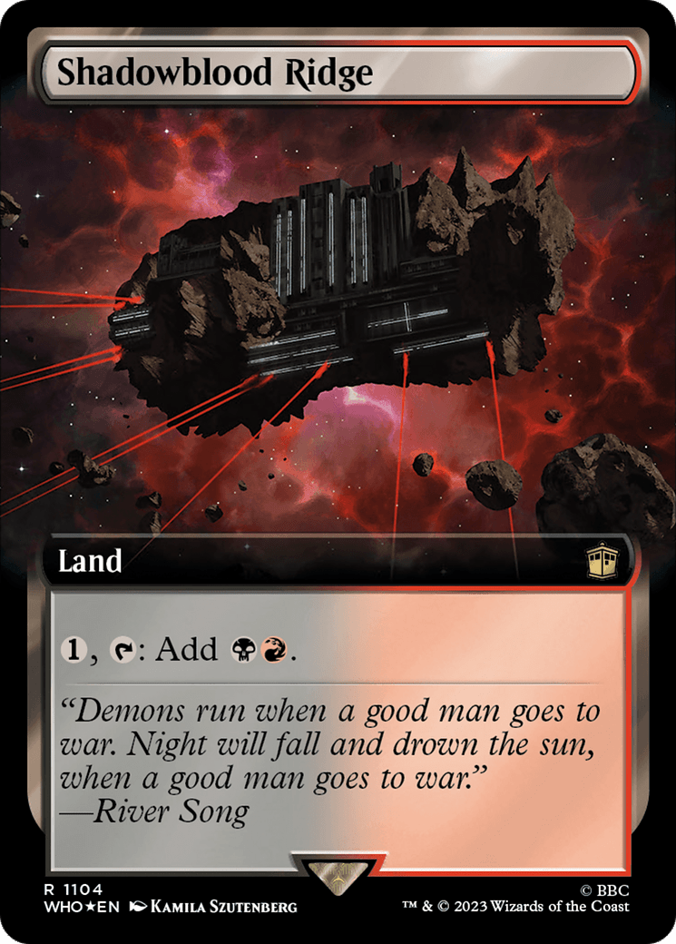 Shadowblood Ridge (Extended Art) (Surge Foil) [Doctor Who] MTG Single Magic: The Gathering  | Multizone: Comics And Games