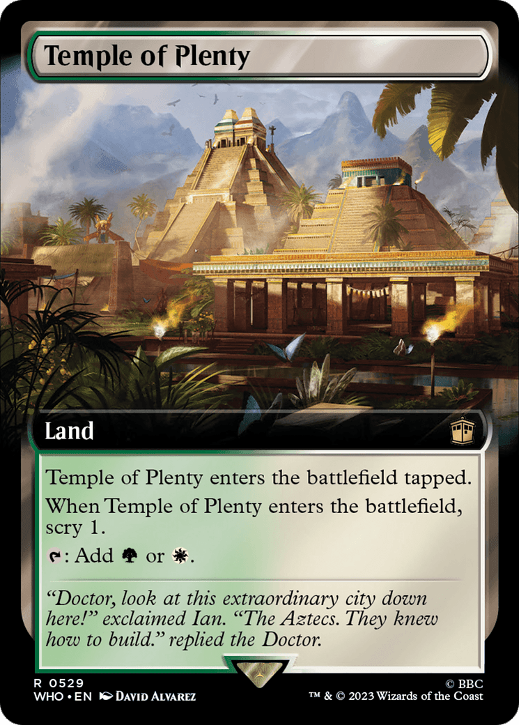 Temple of Plenty (Extended Art) [Doctor Who] MTG Single Magic: The Gathering  | Multizone: Comics And Games