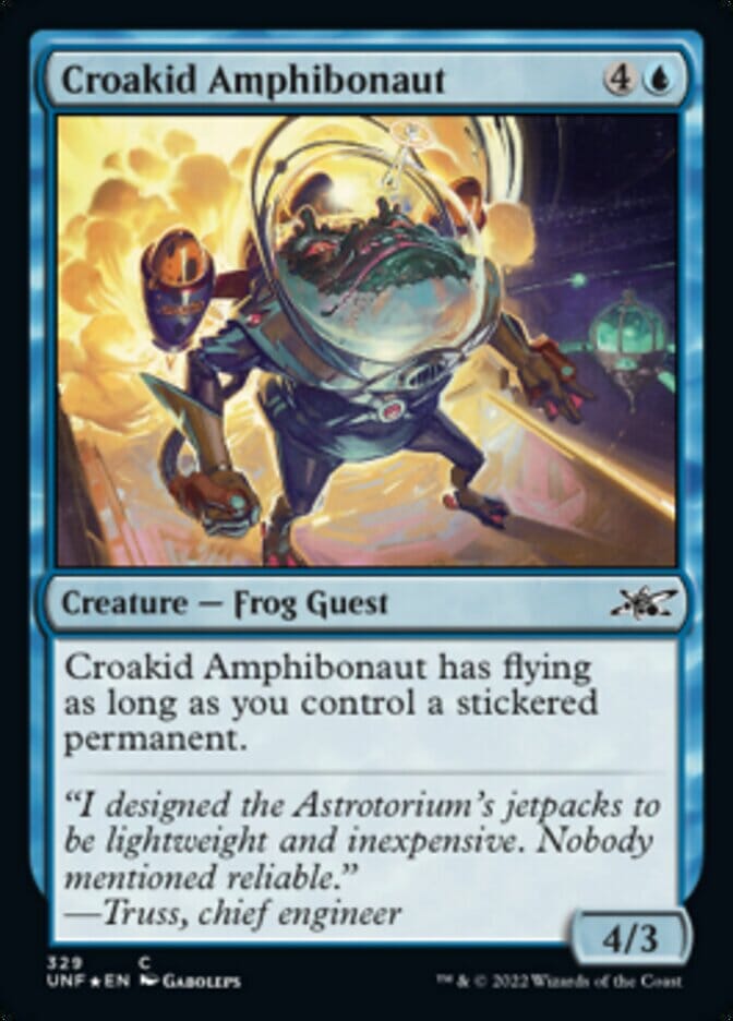 Croakid Amphibonaut (Galaxy Foil) [Unfinity] MTG Single Magic: The Gathering  | Multizone: Comics And Games