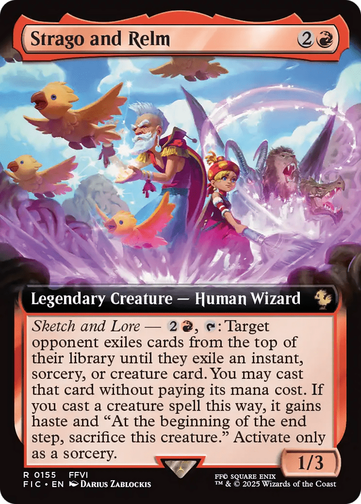 Strago and Relm (Extended Art) [FINAL FANTASY Commander] MTG Single Magic: The Gathering  | Multizone: Comics And Games