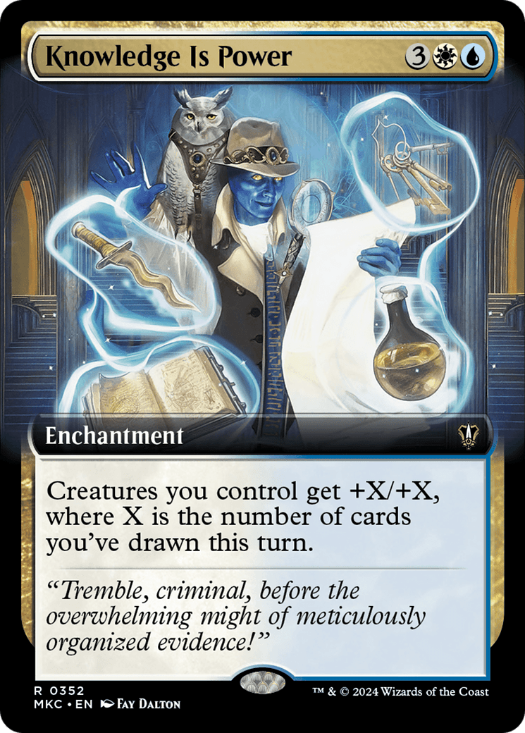 Knowledge is Power (Extended Art) [Murders at Karlov Manor Commander] MTG Single Magic: The Gathering  | Multizone: Comics And Games