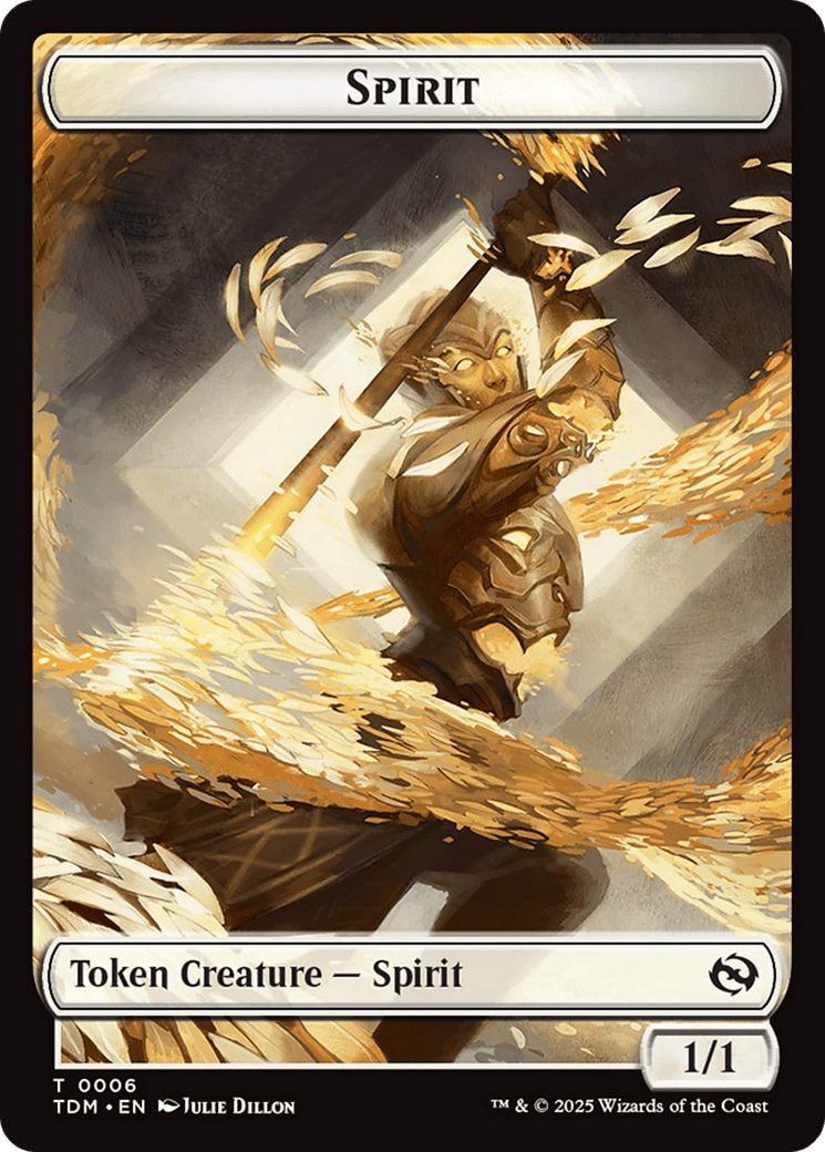 Spirit (0006) // Spirit (0007) Double-Sided Token [Tarkir: Dragonstorm Tokens] MTG Single Magic: The Gathering  | Multizone: Comics And Games