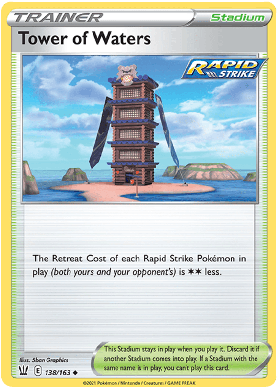 Tower of Waters (138/163) [Sword & Shield: Battle Styles] Pokemon Single Pokémon  | Multizone: Comics And Games