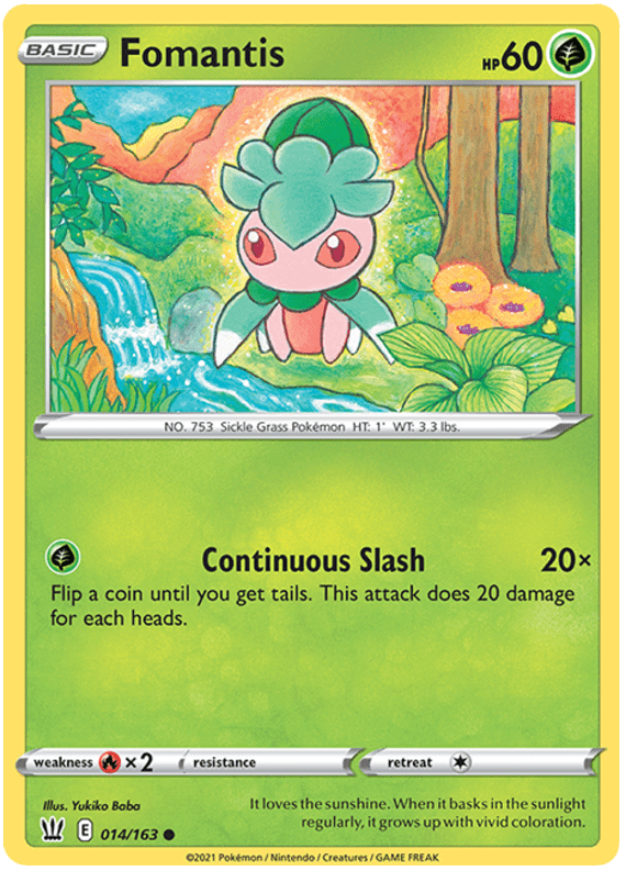 Fomantis (014/163) [Sword & Shield: Battle Styles] Pokemon Single Pokémon  | Multizone: Comics And Games