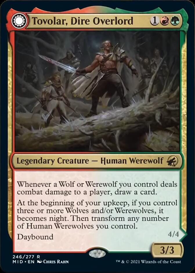 Tovolar, Dire Overlord // Tovolar, the Midnight Scourge [Innistrad: Midnight Hunt] MTG Single Magic: The Gathering  | Multizone: Comics And Games