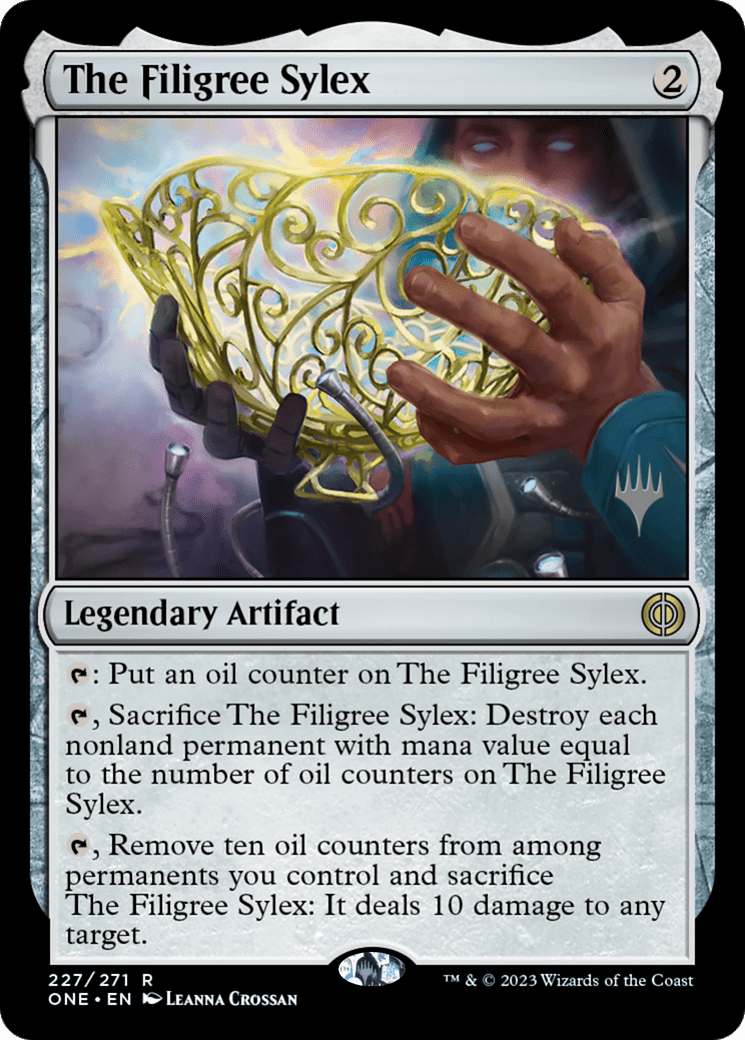 The Filigree Sylex (Promo Pack) [Phyrexia: All Will Be One Promos] MTG Single Magic: The Gathering  | Multizone: Comics And Games