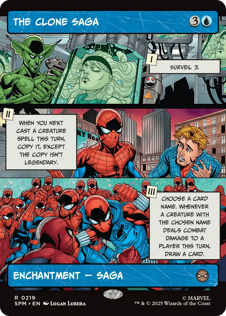 The Clone Saga (Borderless) [Marvel's Spider-Man] MTG Single Magic: The Gathering  | Multizone: Comics And Games