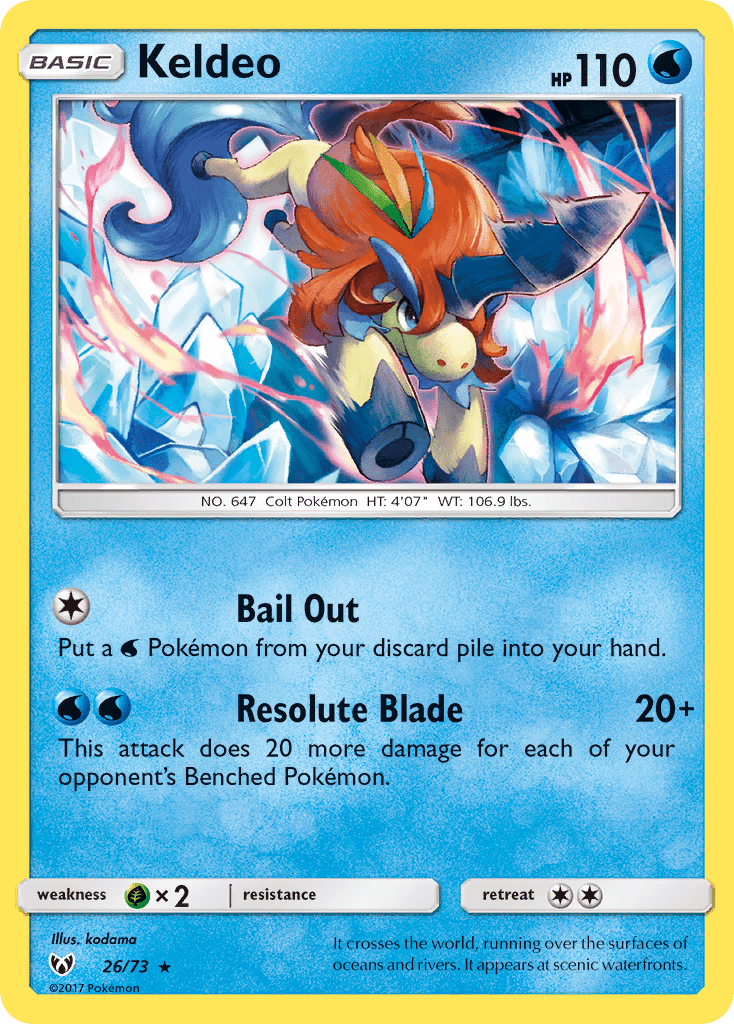 Keldeo (26/73) [Sun & Moon: Shining Legends] Pokemon Single Pokémon  | Multizone: Comics And Games