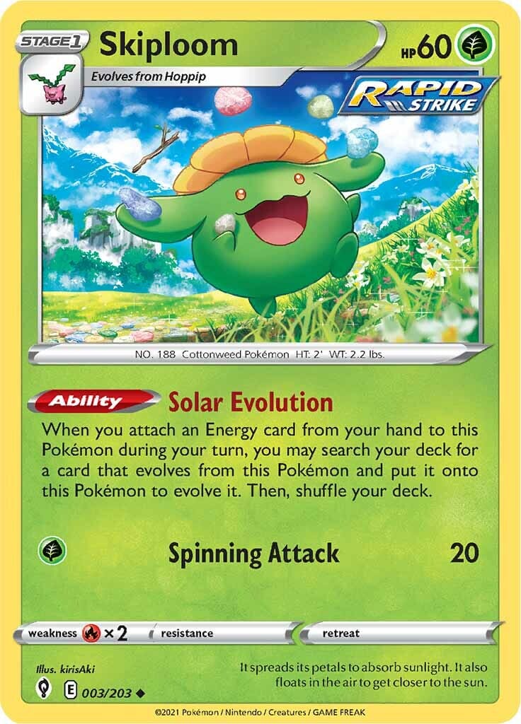 Skiploom (003/203) [Sword & Shield: Evolving Skies] Pokemon Single Pokémon  | Multizone: Comics And Games
