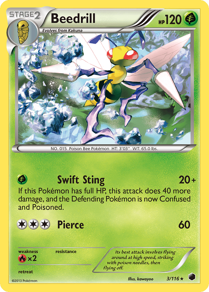 Beedrill (3/116) [Black & White: Plasma Freeze] Pokemon Single Pokémon  | Multizone: Comics And Games