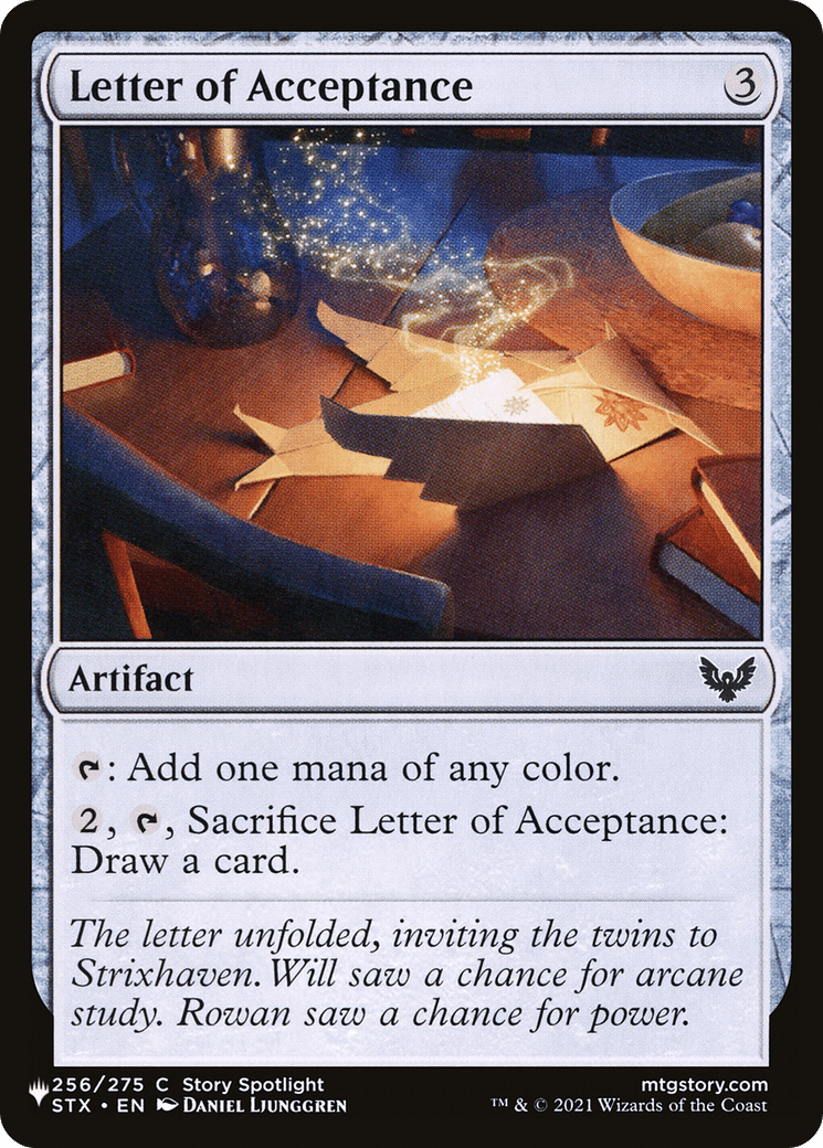 Letter of Acceptance [The List] MTG Single Magic: The Gathering  | Multizone: Comics And Games