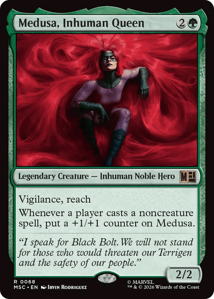 Medusa, Inhuman Queen (Surge Foil) [Marvel Super Heroes Commander] MTG Single Magic: The Gathering  | Multizone: Comics And Games