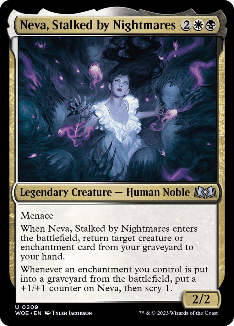 Neva, Stalked by Nightmares [Wilds of Eldraine] MTG Single Magic: The Gathering  | Multizone: Comics And Games