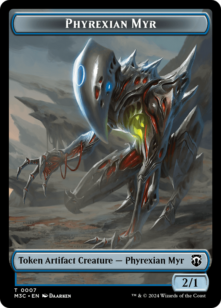 Phyrexian Myr // Servo Double-Sided Token [Modern Horizons 3 Commander Tokens] MTG Single Magic: The Gathering  | Multizone: Comics And Games