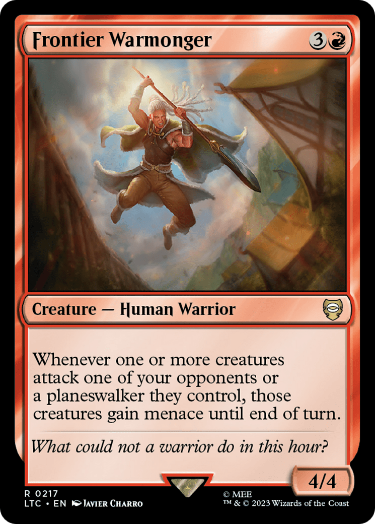 Frontier Warmonger [The Lord of the Rings: Tales of Middle-Earth Commander] MTG Single Magic: The Gathering  | Multizone: Comics And Games