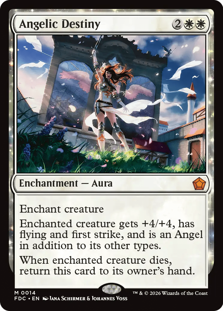 Angelic Destiny [Foundations Commander] MTG Single Magic: The Gathering  | Multizone: Comics And Games
