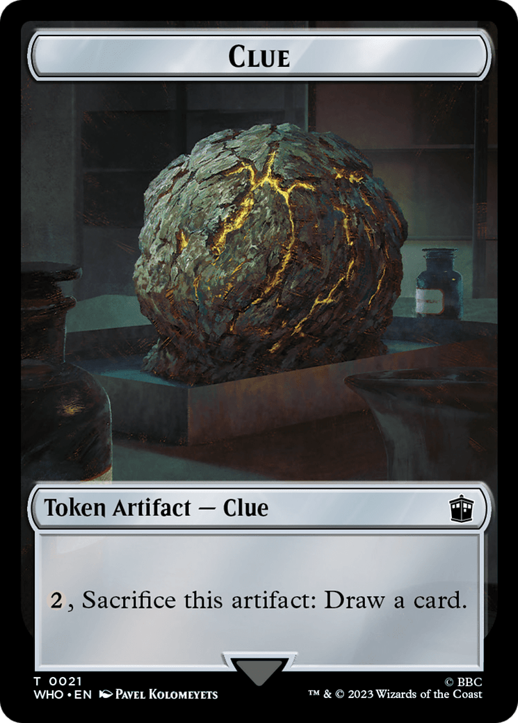 Warrior // Clue (0021) Double-Sided Token [Doctor Who Tokens] MTG Single Magic: The Gathering  | Multizone: Comics And Games