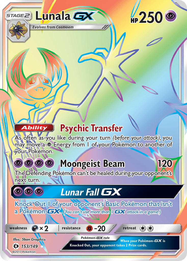 Lunala GX (153/149) [Sun & Moon: Base Set] Pokemon Single Pokémon  | Multizone: Comics And Games