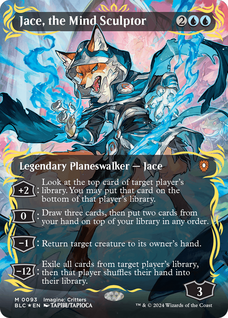Jace, the Mind Sculptor (Borderless) (Raised Foil) [Bloomburrow Commander] MTG Single Magic: The Gathering  | Multizone: Comics And Games