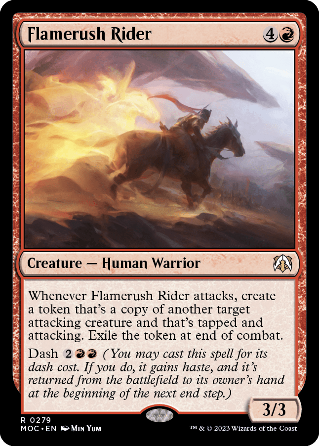 Flamerush Rider [March of the Machine Commander] MTG Single Magic: The Gathering  | Multizone: Comics And Games