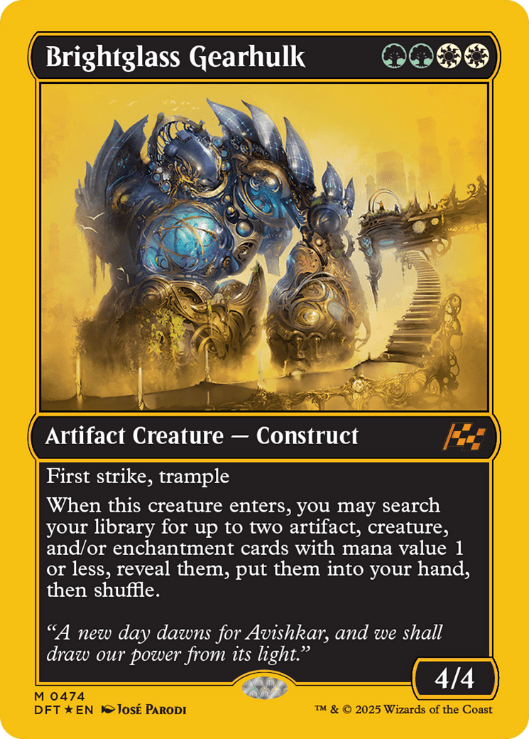 Brightglass Gearhulk (First-Place Foil) [Aetherdrift] MTG Single Magic: The Gathering  | Multizone: Comics And Games