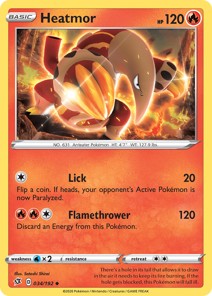Heatmor (034/192) [Sword & Shield: Rebel Clash] Pokemon Single Pokémon  | Multizone: Comics And Games