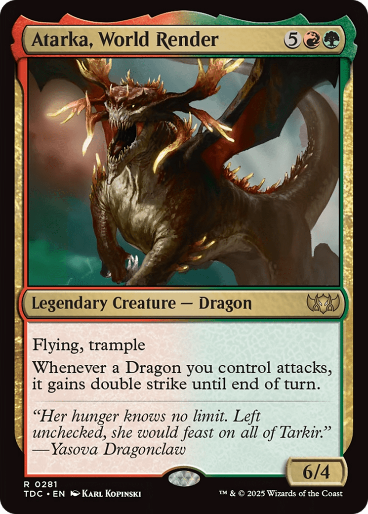 Atarka, World Render [Tarkir: Dragonstorm Commander] MTG Single Magic: The Gathering  | Multizone: Comics And Games