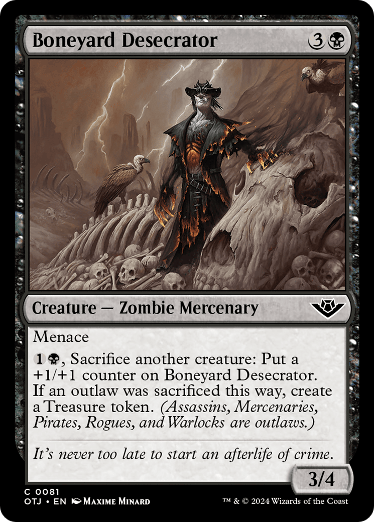 Boneyard Desecrator [Outlaws of Thunder Junction] MTG Single Magic: The Gathering  | Multizone: Comics And Games